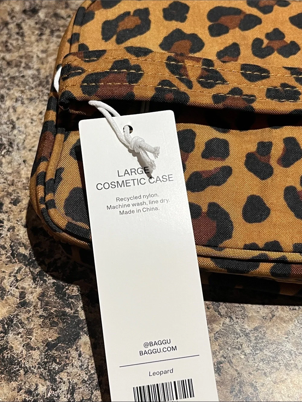 BAGGU Large Cosmetic Case In Leopard